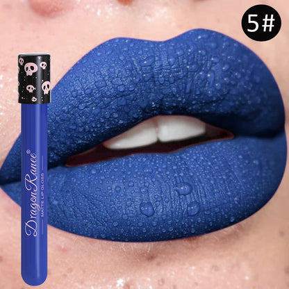 Colored Lip Gloss – Waterproof Matte Lip Glaze in Test Tube, Easy-to-Apply, Long-Lasting Party Lip Makeup