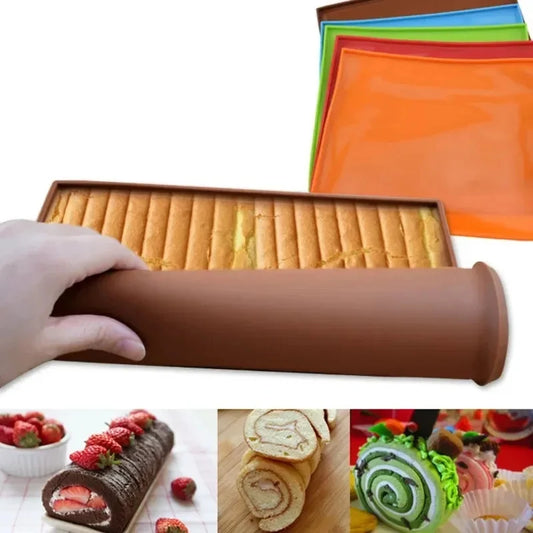 Non-Stick Silicone Baking Mat - Reusable Macaron, Swiss Roll & Pastry Baking Sheet