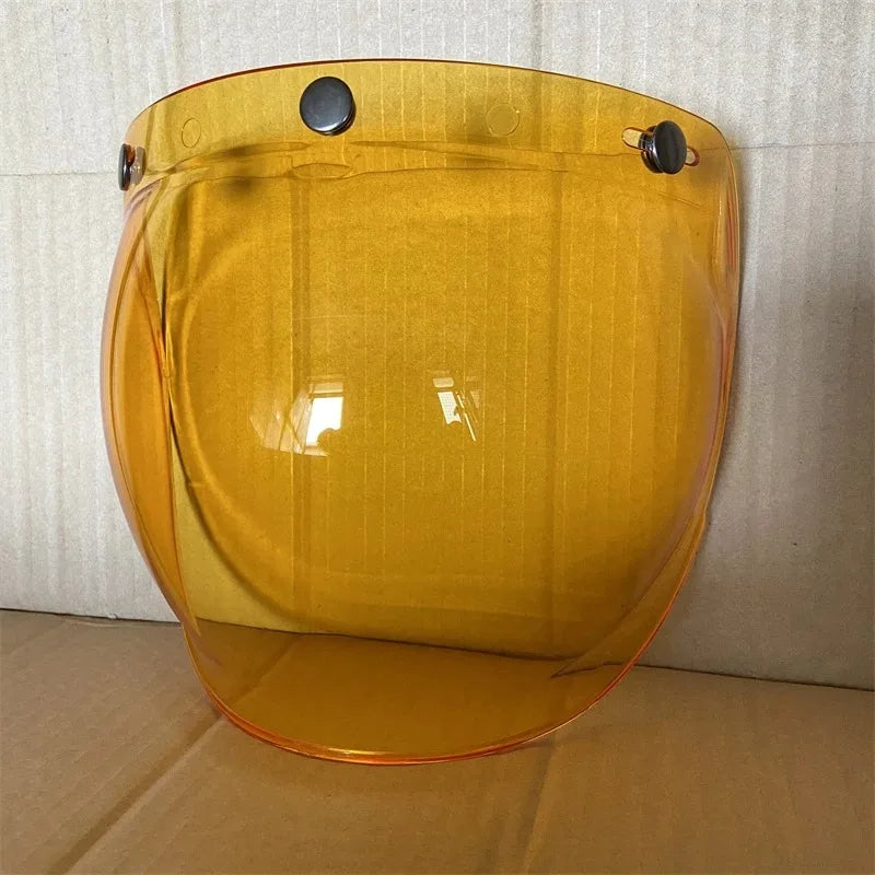 Open Face 3/4 Motorcycle Helmet Visor — Flip-Up Bubble PC Lens Windshield Shield for Casco Moto