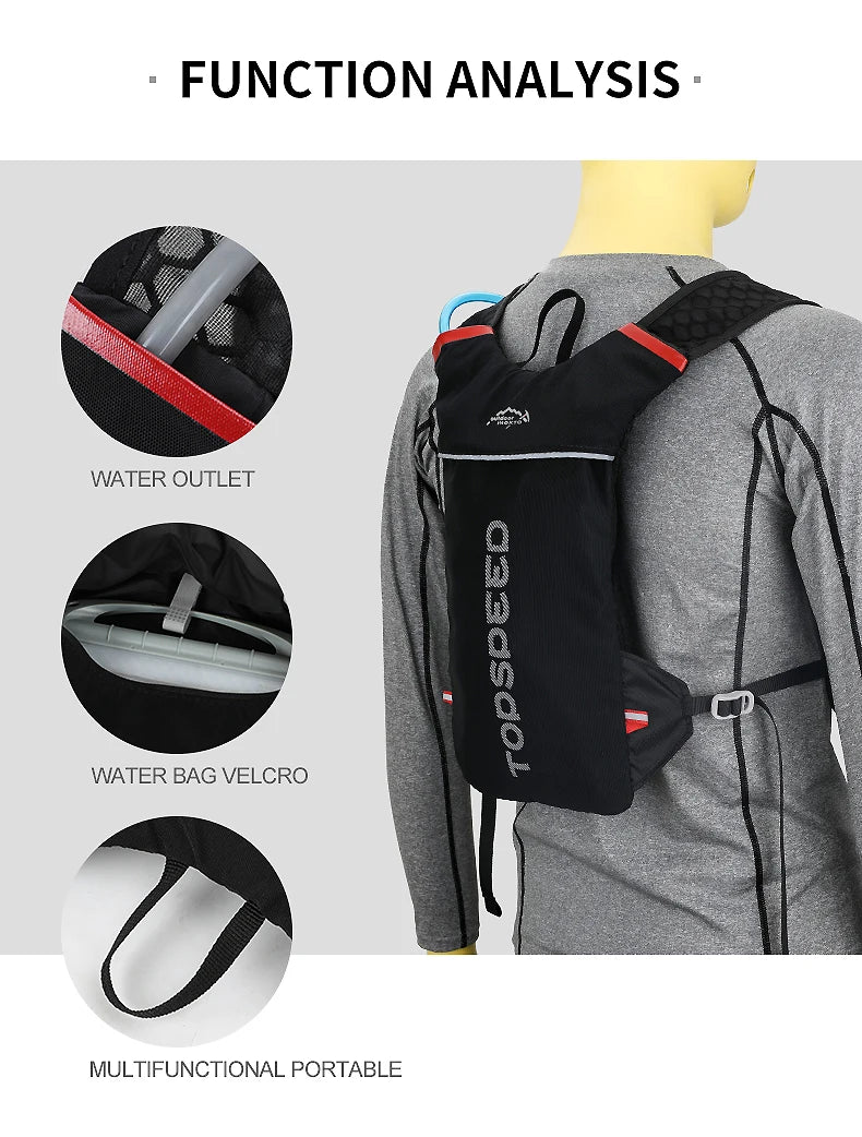 INOXTO 5L Trail Running Backpack - Ultra-Light Hydration Vest for Marathon & Cycling with 1.5L/2L Water Bag