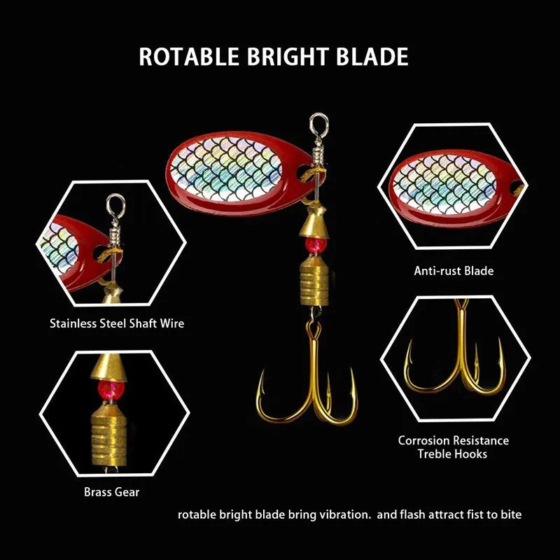 Metal Spoon Spinner Lure 2 to 8g | 3.5g 10pcs/Lot Spoonbait Crankbaits | Fishing Wobblers for Pike Crochet Set Bait Tackles