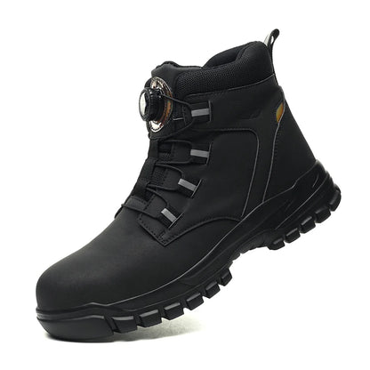 Men’s Waterproof Steel Toe Safety Boots – Indestructible Work Shoes, Anti-Smash & Stab-Resistant Biker Boots