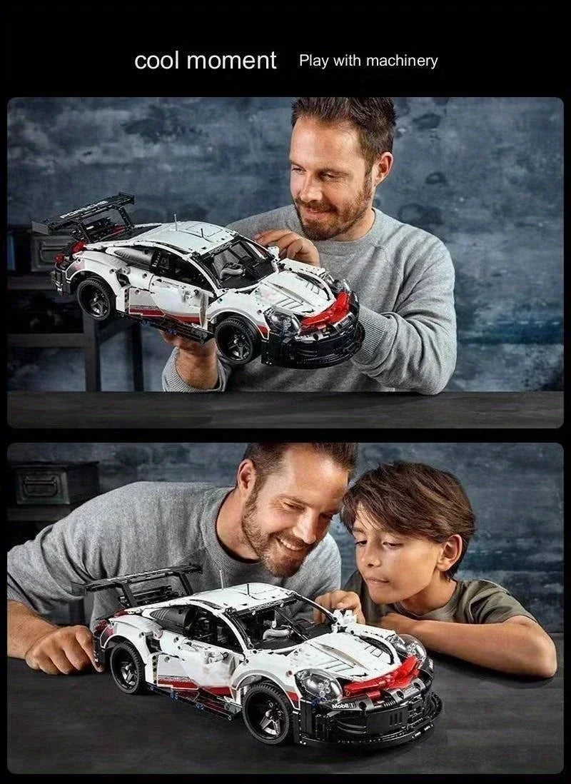 1580+PCS Technical Super Sports Car Building Kit – 1:10 Scale DIY Model Race Car Toy for Kids & Collectors