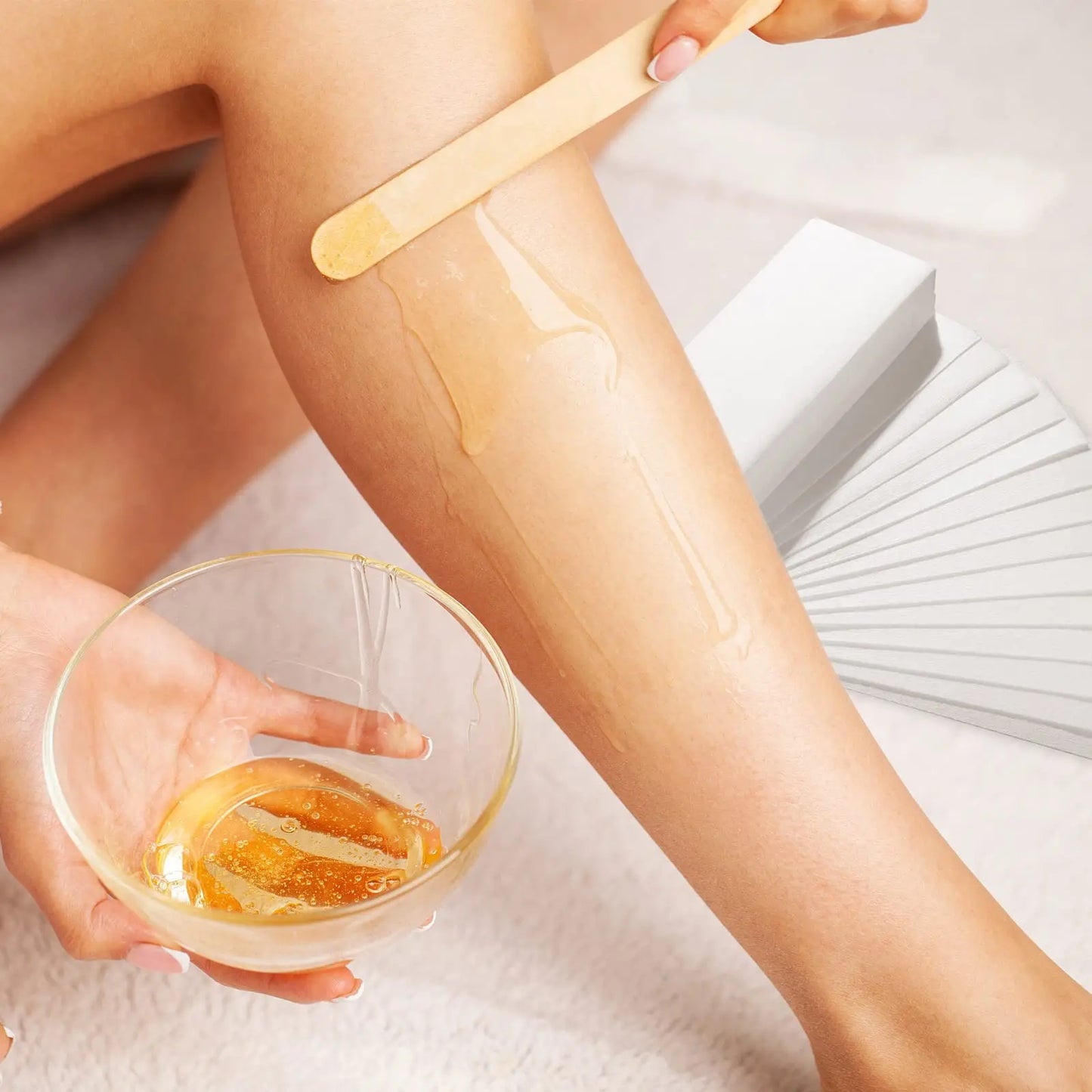 Professional Hair Removal Nonwoven Depilatory Wax Strips – Epilator Roll for Smooth Legs and Body