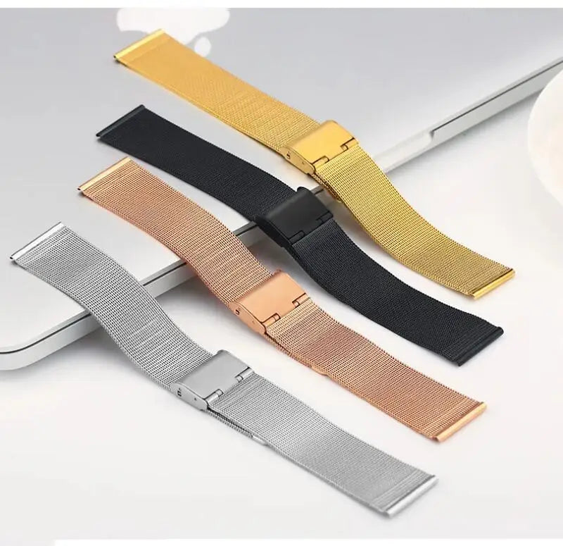 22mm/20mm Metal Watch Strap – Compatible with Garmin Vivoactive 3/4/5, Forerunner 245/645/745/965, Venu 2/3, SQ2 Music