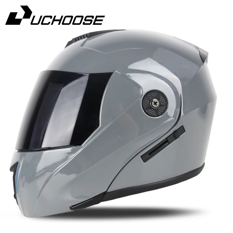 2024 Unisex Modular Motorcycle Helmet – Full Face Flip-Up Dual Lens Racing Helmet for Men & Women