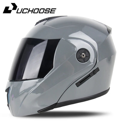2024 Unisex Modular Motorcycle Helmet – Full Face Flip-Up Dual Lens Racing Helmet for Men & Women