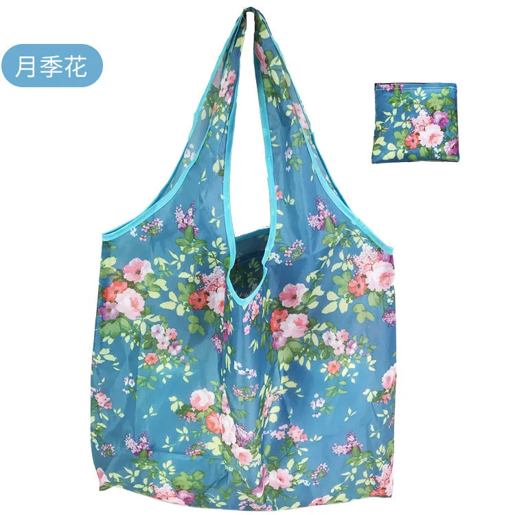Large Foldable Reusable Shopping Tote Bag – Eco-Friendly Grocery & Beach Storage Shoulder Bag, Multi-Purpose Carry Pouch