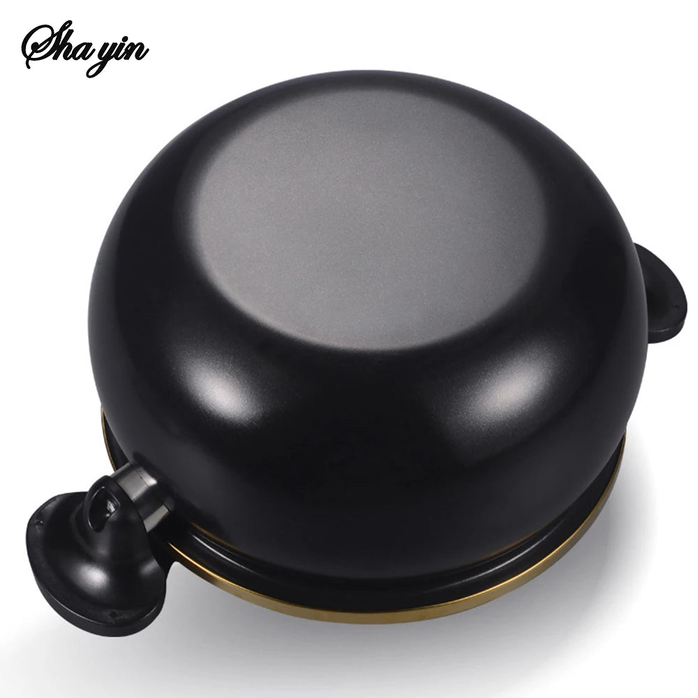 Chubby Micro Pressure Pot - 7L Large Capacity 26cm Non-Stick Multi-Function Stew Pot for Gas & Induction Cookers