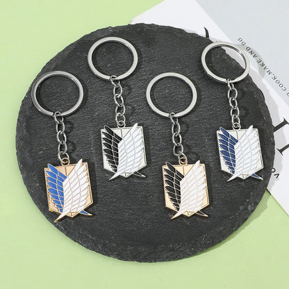 Attack on Titan Enamel Keychain - Anime Metal Pendant Badge Charm for Men & Women, Fan Gift Accessory