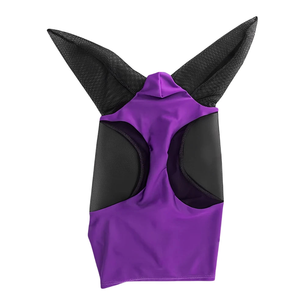 Anti-Fly Knitted Mesh Horse Mask — Breathable Anti-Mosquito & Anti-Worm Equestrian Riding Gear