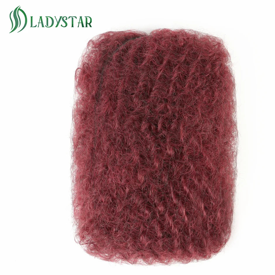 Brazilian Remy Afro Kinky Curly Human Hair for Braiding & Dreadlocks – 30g Natural Color Bulk Hair Extension (No Weft, 1 Bundle)