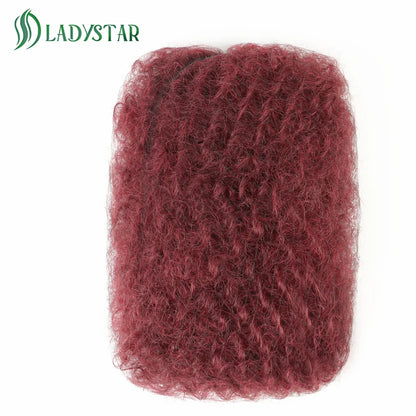 Brazilian Remy Afro Kinky Curly Human Hair for Braiding & Dreadlocks – 30g Natural Color Bulk Hair Extension (No Weft, 1 Bundle)