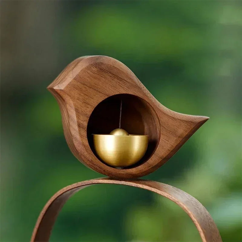 Wooden Landscape Door Bell – Magnetic Wind Chime for Home Entrance Alert & Decor