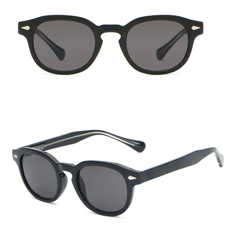 CATERSIDE Retro Round Sunglasses — Luxury Punk Pin Temple Shades for Men & Women, Sports, Leisure & Party UV400 Eyewear