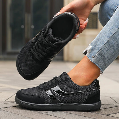 Wide Toe Barefoot Canvas Sneakers – Breathable Mesh Casual Flat Shoes for Women & Men Fashion Comfort Walking Footwear