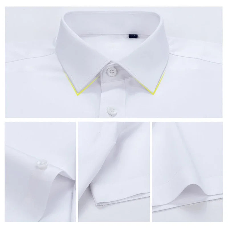 Men's Ultra-Stretch Shirt - Silky Long Sleeve Business & Casual Dress Shirt