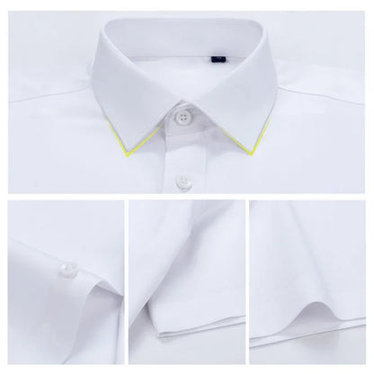 Men's Ultra-Stretch Shirt - Silky Long Sleeve Business & Casual Dress Shirt