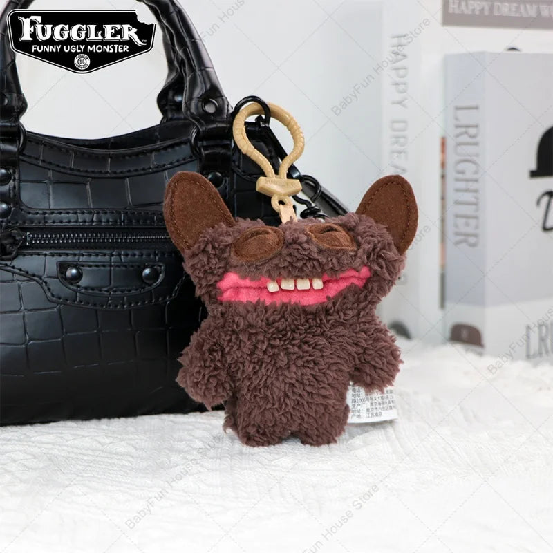 Original Fuggler Ugly Teeth Plush Keychain – Wide-Eyed Monster, Alien & Rabbit Peluche Pendant Toy