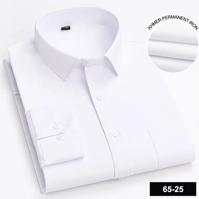 Men’s Plaid Stripe Long Sleeve Shirt - Casual Business Formal Office Shirt with Single Pocket for All Seasons
