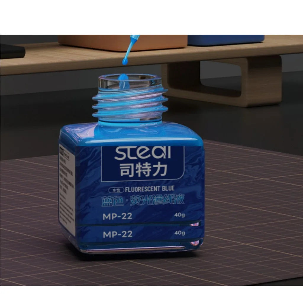 Stedi MP-20~27 Fluorescent Panel Liner Paint – 40g Water-Based Ink for Gundam GK Model Coloring & DIY Hobby Tools