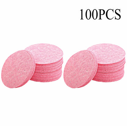 50–1000PCS Natural Wood Pulp Compressed Face Wash Sponges – Foaming Facial Cleansing Puffs for Skincare & Makeup Removal