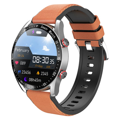 ECG+PPG Bluetooth Call Smartwatch for Men – Laser Health, Blood Pressure, Fitness, Waterproof Sports Watch with Box