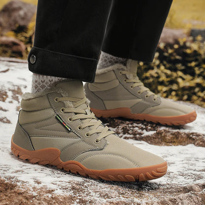 Men's Winter Boots – Snow Barefoot Outdoor Non-Slip Warm Fur Ankle Boots, Lightweight Hiking Sneakers in Plus Sizes