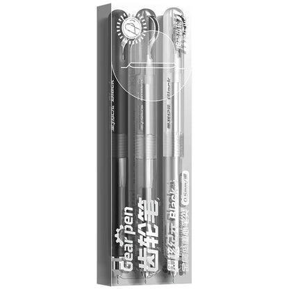 Metal Gear Fidget Pen - Low Center of Gravity 0.5mm Quick-Dry Ink Pen for Exams & Office Use