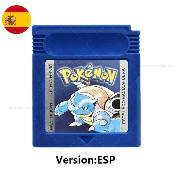 GBC Pokémon Game Cartridge Bundle – Red, Blue, Crystal, Gold, Silver, Yellow & Green, Multi-Language
