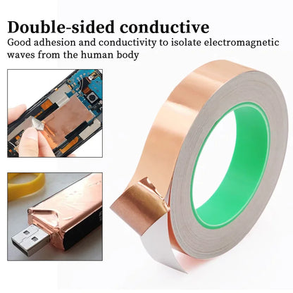 DIY Copper Foil Tape – Double-Sided Conductive Adhesive for EMI & Anti-Static Electrical Circuit Repair
