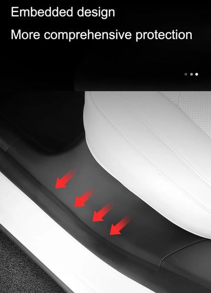 Rear Door Sill Cover for Tesla Model Y (2022–2024) – Anti-Dirty Kick Guards, Trim Protector Film & Welcome Pedal Pads