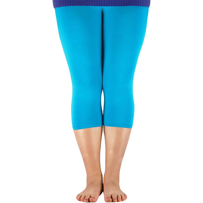 Women Bamboo Fiber Elastic Waist Leggings – Plus Size High Stretch Casual Workout Basic Pants Soft Comfortable Fitness Leggings