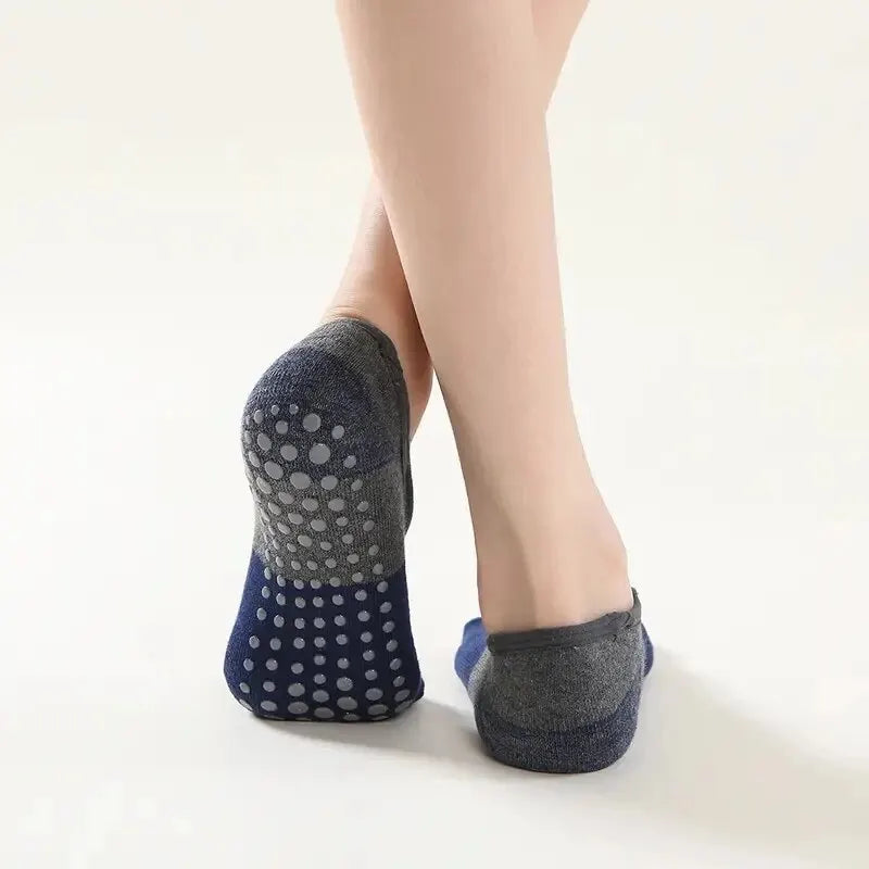 Professional Women's Anti-Slip Yoga Socks - Backless Cotton Pilates and Ballet Dance Slippers for Fitness