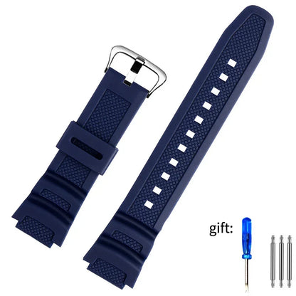 18mm Resin Silicone Watch Strap for Casio Watches - Replacement Rubber Band for W-218H, F-108, AE-1200, AE-1000 and AE-1300