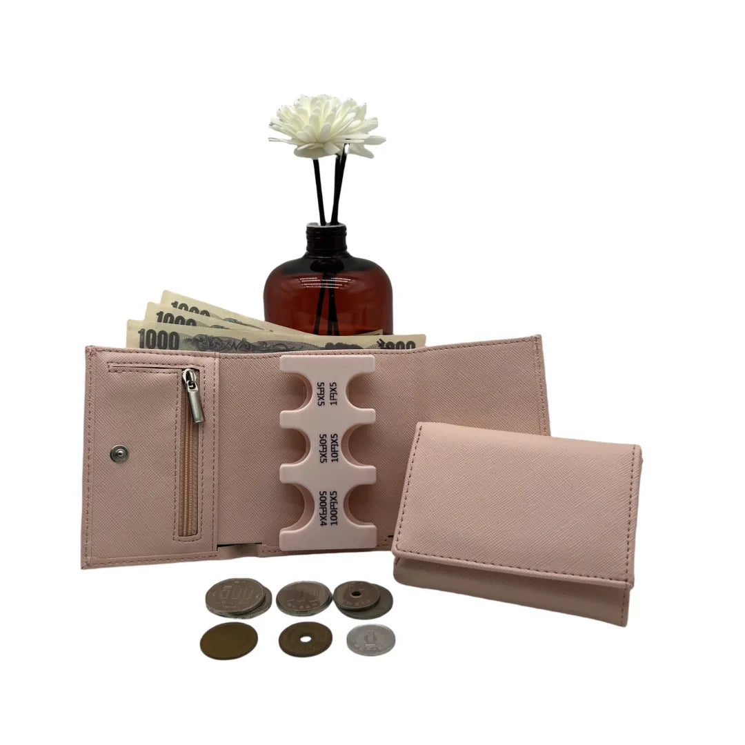 Multi-Functional 2-in-1 Portable Coin Clip & Card Wallet – Colorful Tri-Fold Coin Purse for Travel & Loss Prevention