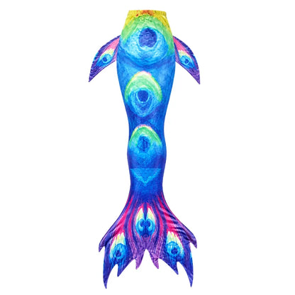 Mermaid Fishtail Cosplay Swimsuit - Beach Swimwear Halloween Costume Without Fins