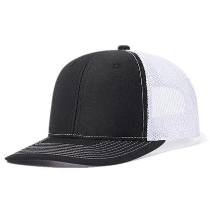 Unisex Curved Brim Trucker Hat - Breathable Summer Mesh Baseball Cap for Men & Women