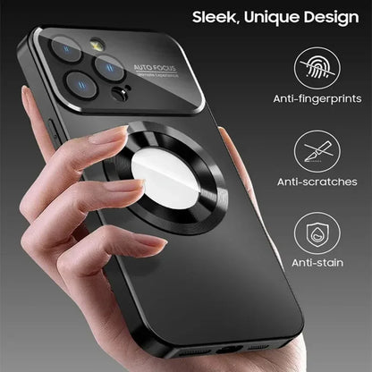 Luxury Titanium Matte Magnetic iPhone Case - MagSafe Compatible Wireless Charging Cover