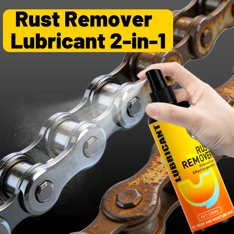 LOORSAN 100ml Rust Remover and Lubricant Spray – Multi-Purpose Metal Cleaner and Protectant for Bicycle Chains, Locks, Hinges, and Tools