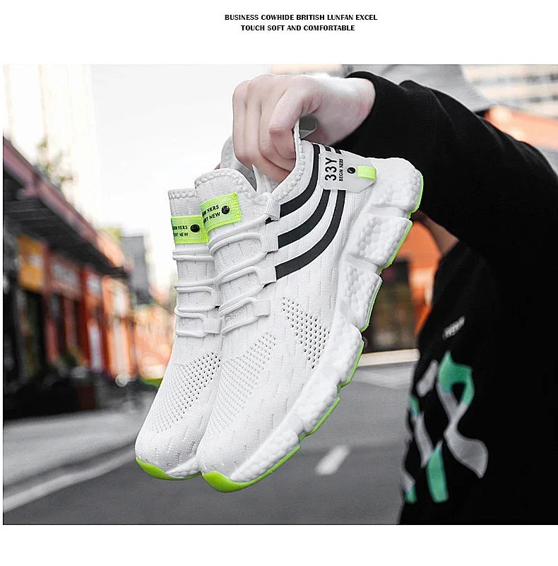 2024 Men's Breathable Sneakers – Comfortable Casual Running & Tennis Shoes for Summer
