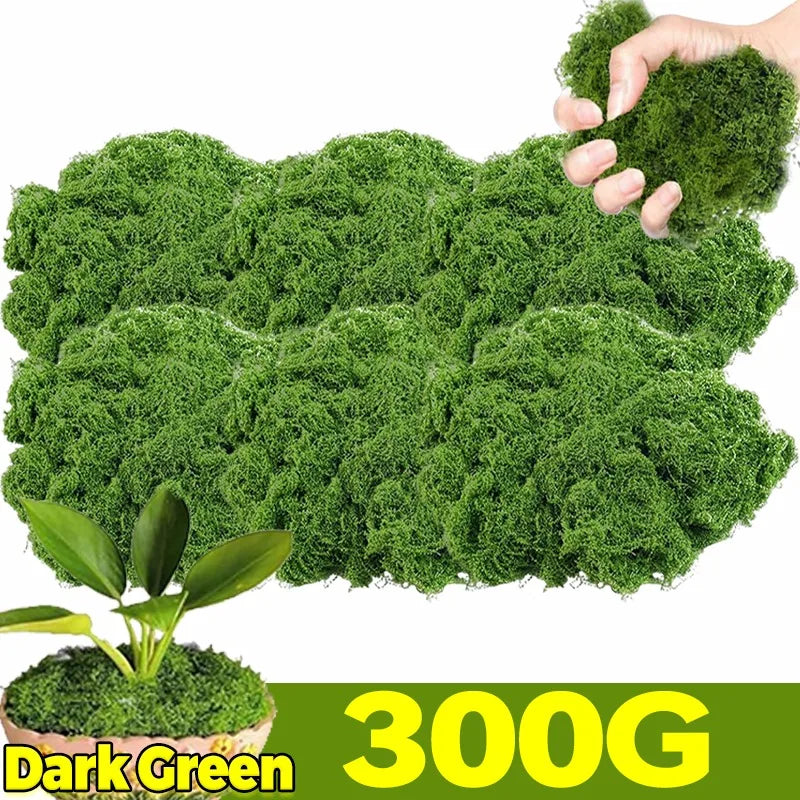 Artificial Green Moss Plants - Realistic Faux Moss Grass for Home, Garden Decor & DIY Crafts