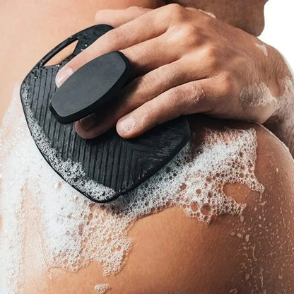 Soft Silicone Exfoliating Brush – Gentle Manual Body Cleanser & Massage Shower Scrubber for Men