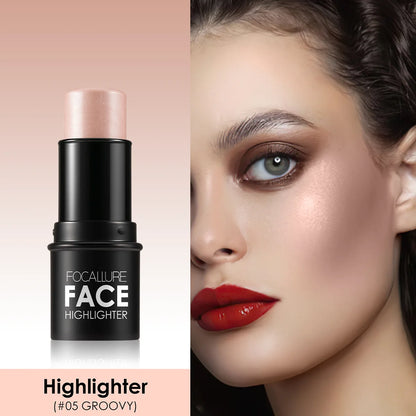 FOCALLURE Bronzer Highlighter Stick - Waterproof Body & Face Contour, Corrector & Illuminator Cream for Women's Makeup