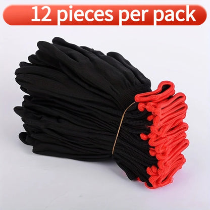 Breathable Nylon Garden Work Gloves - Lightweight Gloves for Digging & Planting