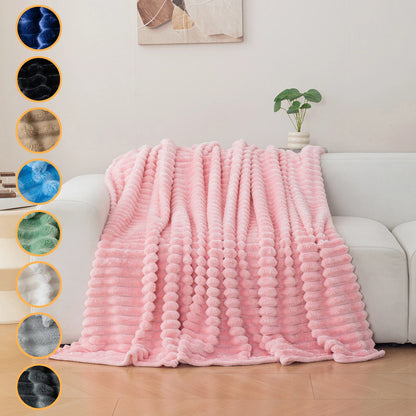 Soft Flannel Throw Blanket – Warm Cozy Nap Blanket, Christmas Gift Idea, Multi-Color Comfortable Home Bedding Cover