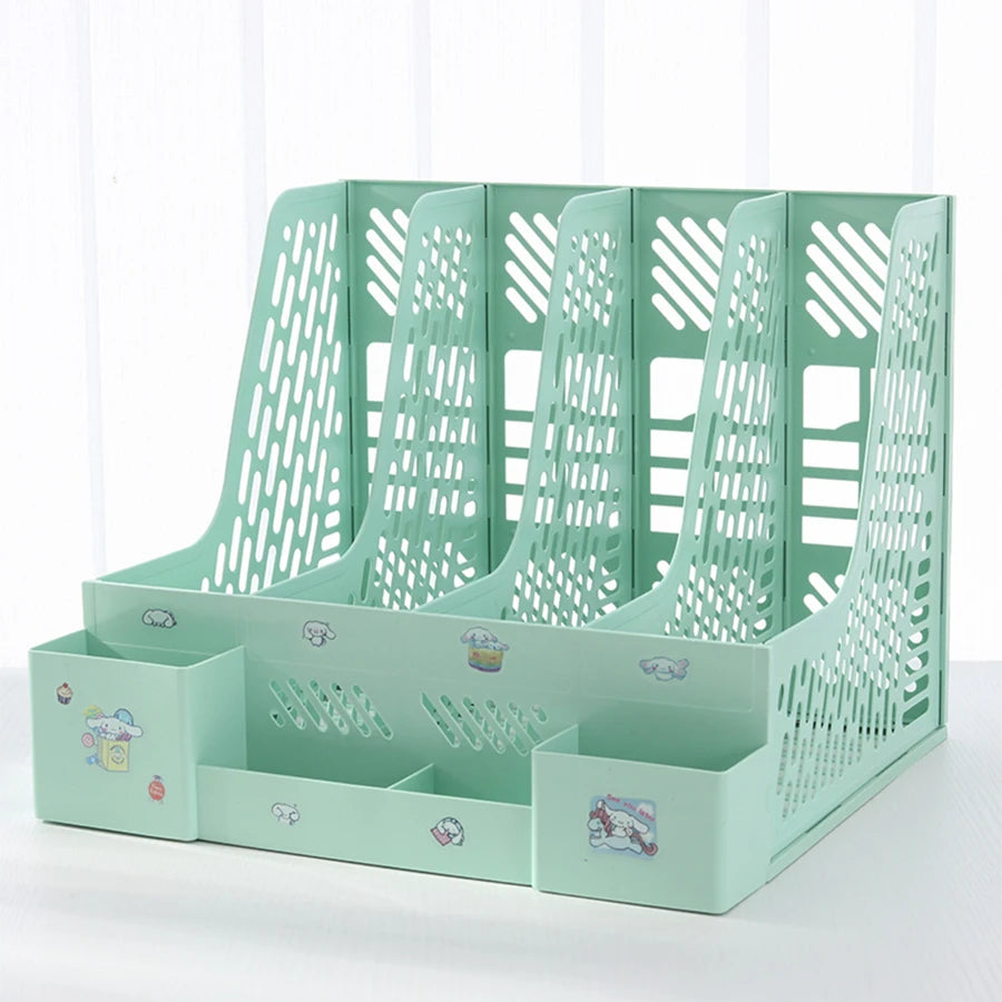 Multi-Color File Rack Folder Storage Box, Desktop File Box, Multi-Functional File Basket, Multi-Layer Shelf, Office Bookshelf Organizer