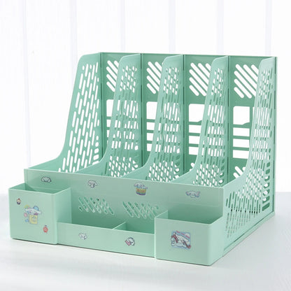 Multi-Color File Rack Folder Storage Box, Desktop File Box, Multi-Functional File Basket, Multi-Layer Shelf, Office Bookshelf Organizer