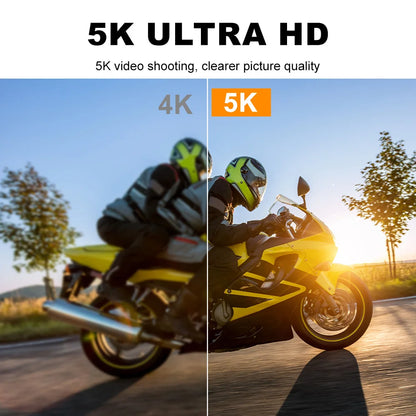 5K Action Camera – 4K60FPS, EIS, Dual Screen, 170° Wide Angle, 30M Waterproof Sport Camera with Remote Control