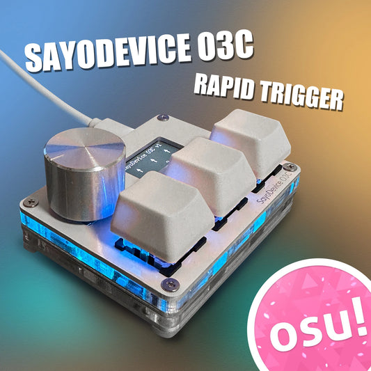 SayoDevice Rapid Trigger RGB Magnetic Switch Keyboard with Volume Knob – Gaming Macropad for O3C, DJMAX, SDVX & Productivity Shortcuts